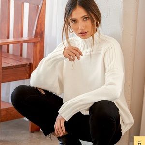 Lulus White Knit Oversized Sweater